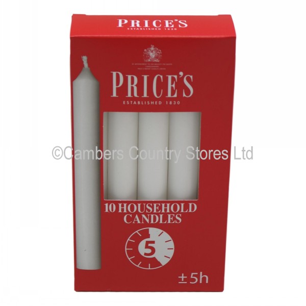 Prices Candles Standard Household White 10 Pack Cambers Country Store